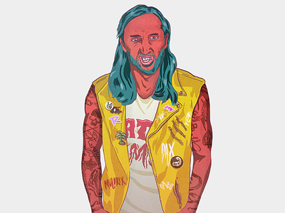 Street portraits - David Guetta art artist artwork celebrity character design drawing illustration music portrait