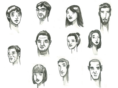 Faces illustration