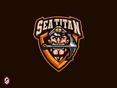 Sea Titan Mascot Gaming/Sports Logo For Sale!