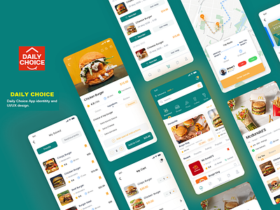 Daily Choice | Food Delivery App | Mobile App food app food delivery app graphic design mobile app on demand app restaurant app ui