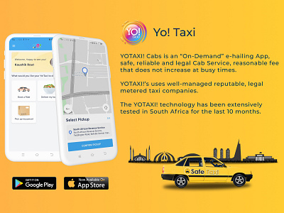 YoTaxi - On- Demand, Ride Booking App (Case Study) web design