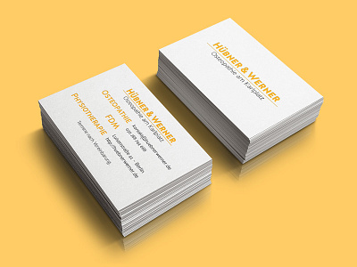 Hübner & Werner Business Card branding business card corporate identity typography