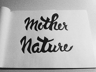 Mother Nature handlettering handtype lettering typography