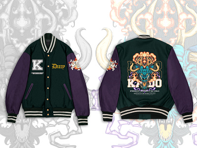 Varsity concept KAIDO from One Piece design graphic design illustration
