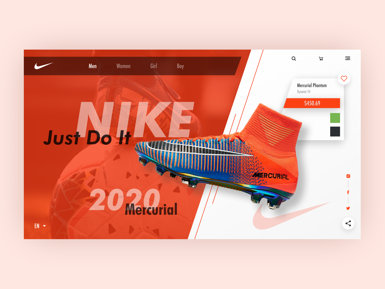 Nike E-commerce Website Redesign by on