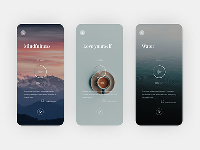 Meditation App Concept design figma meditation app mobile app mobile app design ui ui design