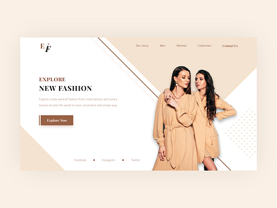 Fashion Website Concept clean design ecommerce fashion website figma ui ui design web design