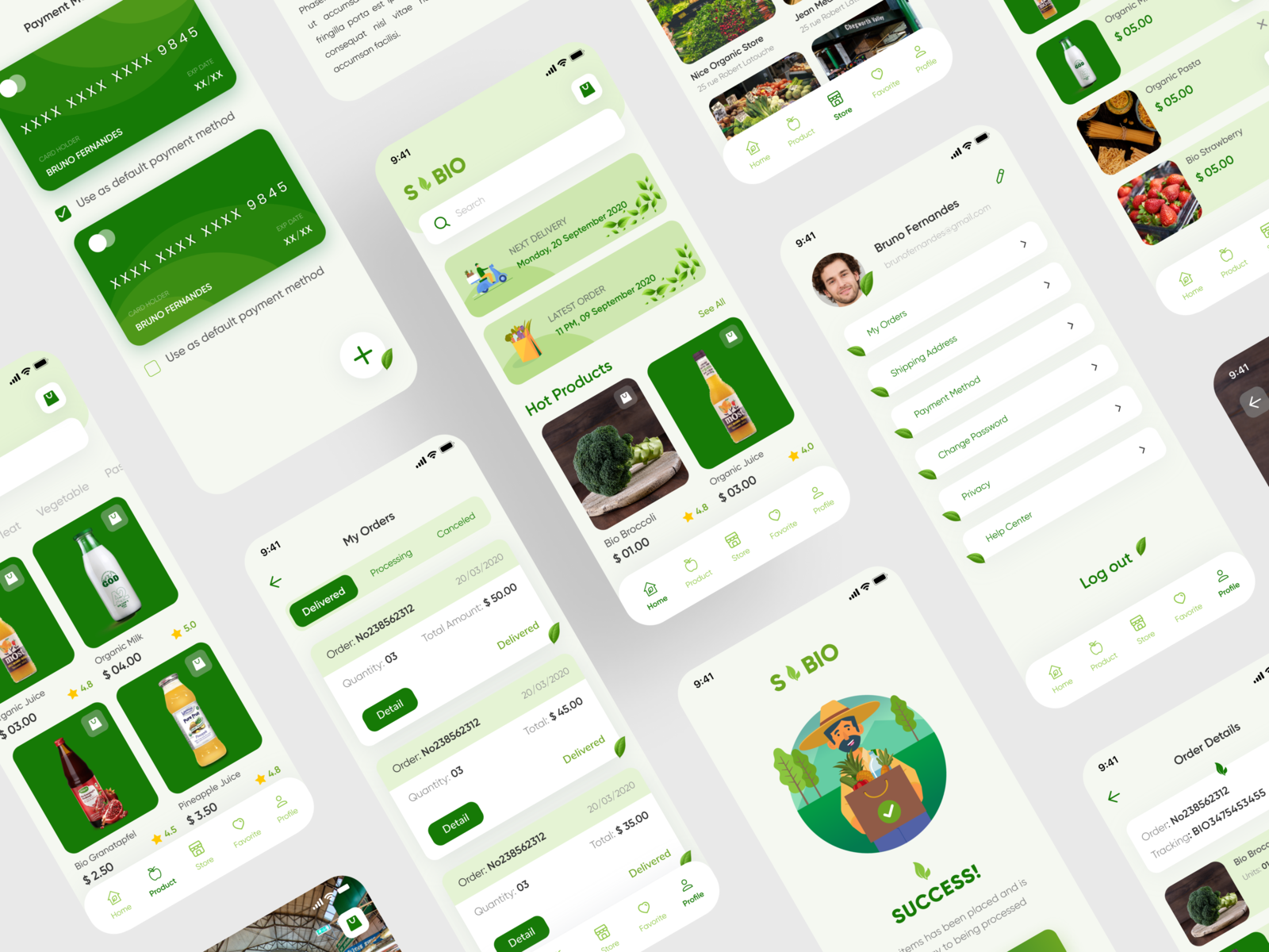 UI Concept - Organic Food App by Bruno on Dribbble