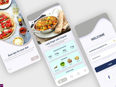 Diet App adobexd diet app mobile app design productdesign uiuxdesign