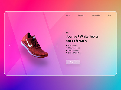 Online Shoes Store adobe xd clean ui glassmorphism nike shoes shoes app shoes store userinterface design