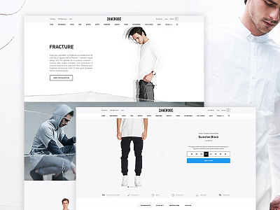 ZANEROBE Fracture Redesign ecommerce fashion mens online stores streetwear