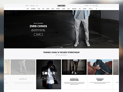 ZANEROBE Homepage - Returning user clothing ecommerce fashion online stores woocommerce wordpress