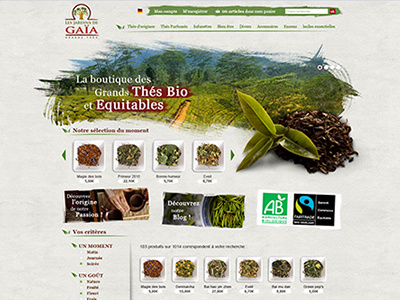 Tea ecommerce china ecommerce fairtrade garden green japan magento online paper rooibos shop tea website