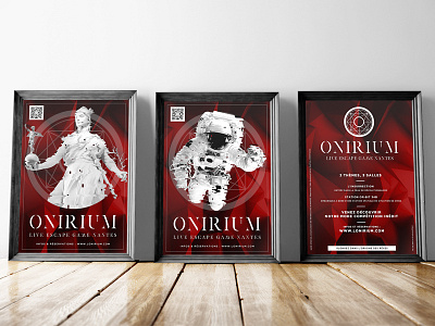 Onirium 2d agency brand business design escape game flyers graphic keyvisual keyvisuals poster posters