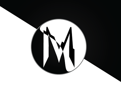 M logo abstract abstract art abstract design black and white design graphic design illustration illustrator logo m logo