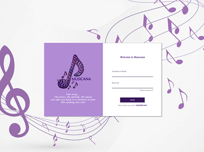 Music player web app adobe xd adobexd design login page login shot signin page web app welcome page