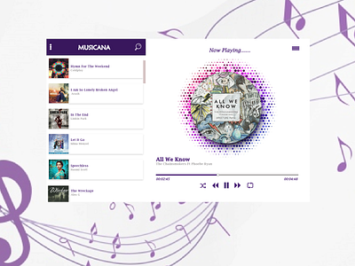 Music Player Web App Home Page adobe xd home page home shot uidesign web design webapp webdesign