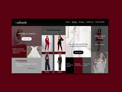 Fashionista (Web app UI) Part 3