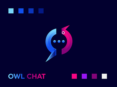 OWL CHAT || Modern Logo