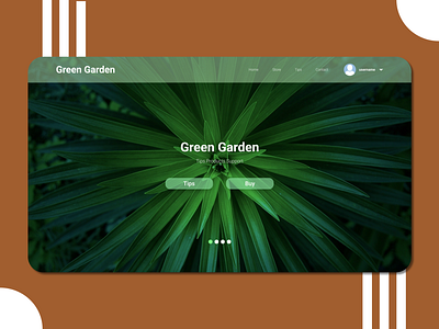 Green Garden Landing Page beginner figma first work garden green leaves nature sample simple ui web