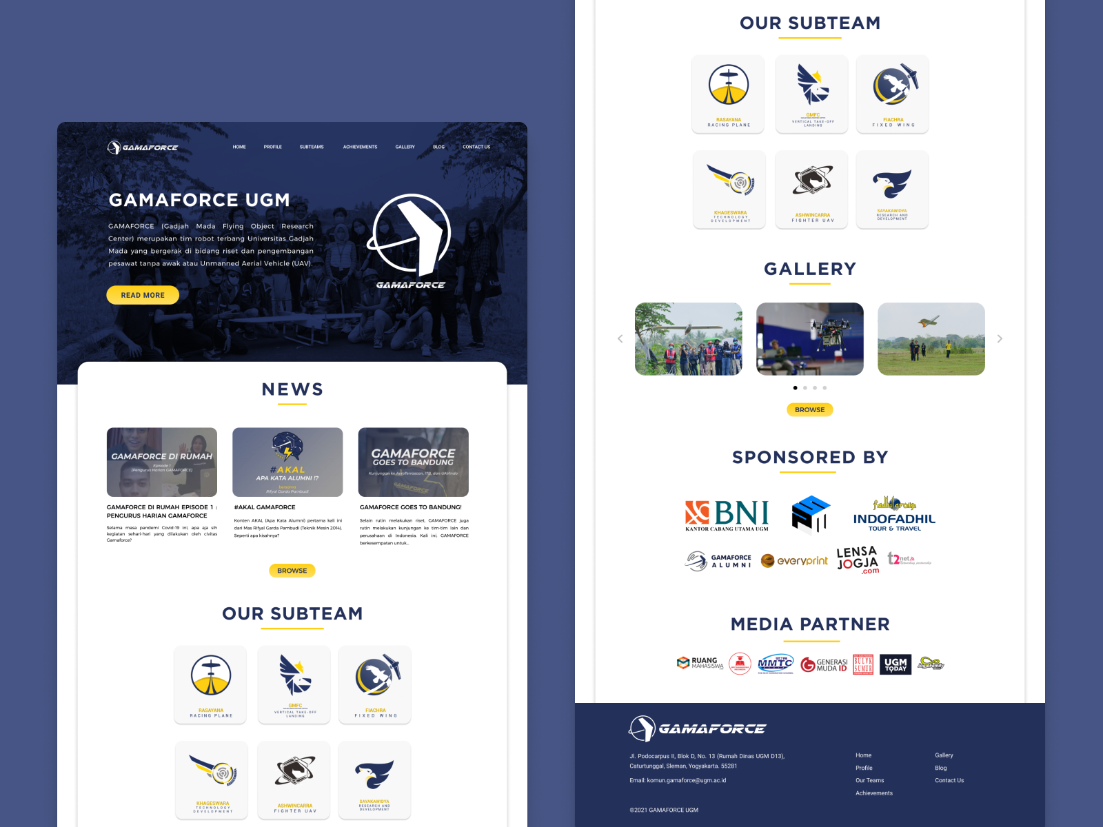 GAMAFORCE UGM Landing Page UI Design by Agam Syah Fadila on Dribbble