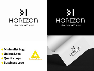 Minimalist Logo of Horizon business logo graphic design logo logo design minimalist design minimalist logo unique logo