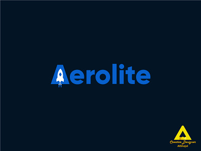 Aerolite Logo Design airplane logo business logo creative logo logo logo design logodesign logos logotype minimalist logo rocket logo science typography logo unique logo