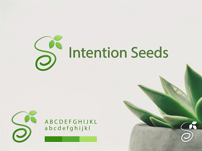 Intention Seeds - A Modern Plant Care Logo abstract logo branding business logo creative logo gradient logo logo logo design logoicon logomark logos logotype modern logo nature logo plant logo s letter logo s logo