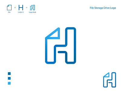 File Storage Drive Modern Logo