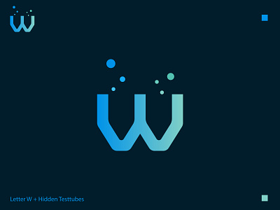 Modern W Letter Mark Scientific Logo