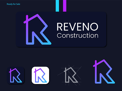Modern R Letter Real Estate Logo l Construction Logo l