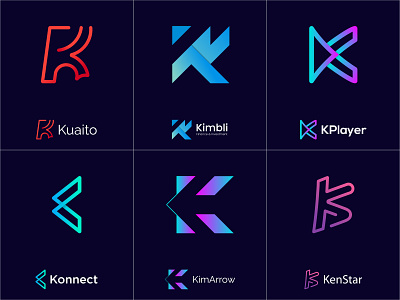Modern K Letter Logo Collection l K Logofolio