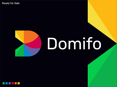 Modern Colorful D Letter Mark Abstract Logo