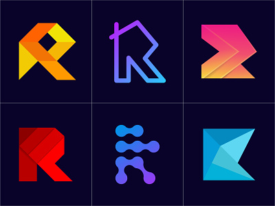 R Logofolio l Modern R Letter Logo Collection