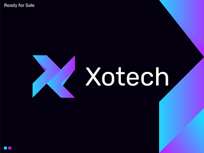 Modern X Letter Mark Software Company Logo