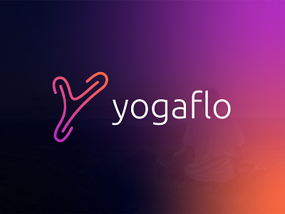 Modern Minimal Y Letter Mark Yoga Logo