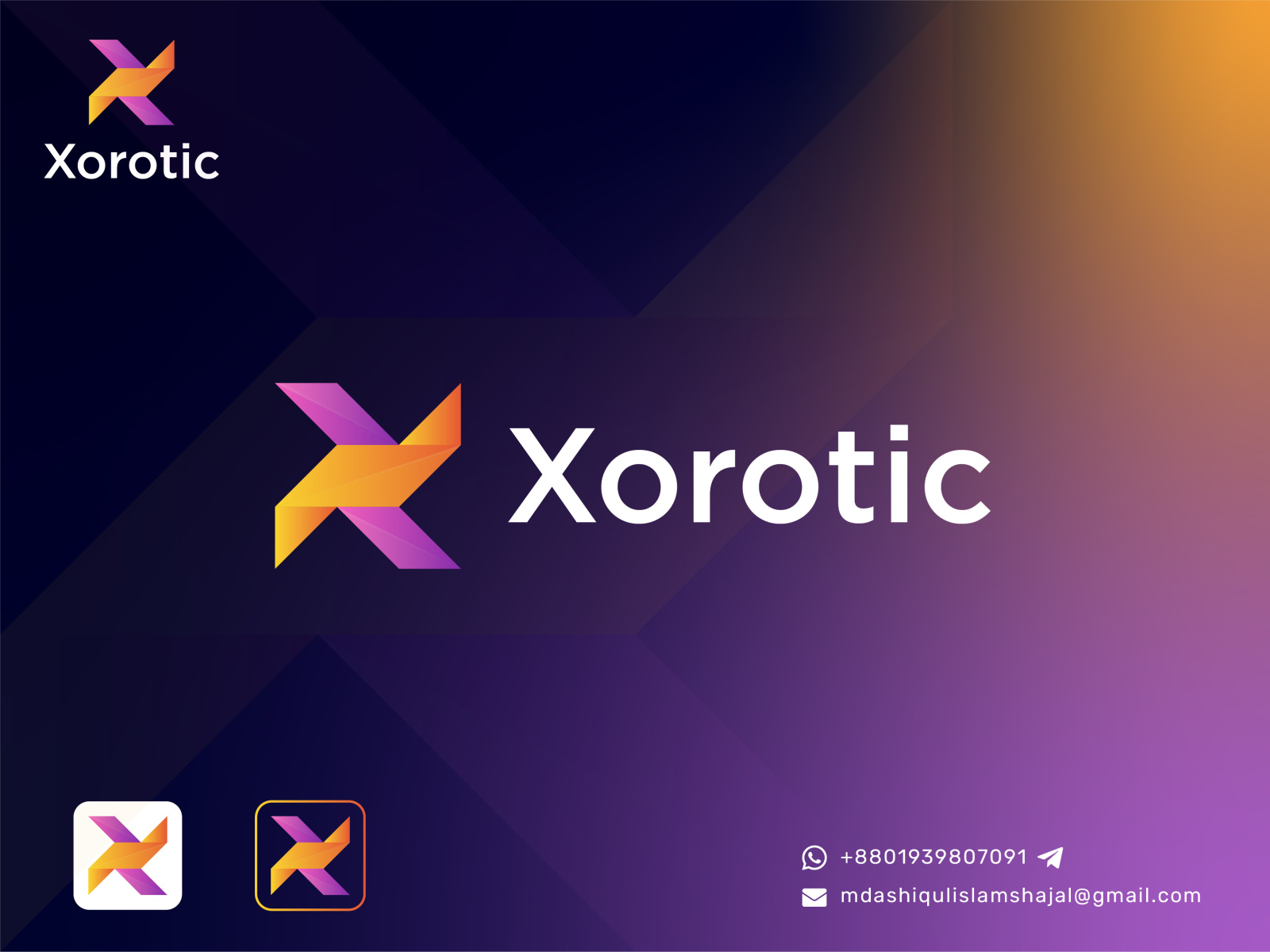 Modern X Letter Mark Geometric Logo by Md. Ashiqul Islam on Dribbble