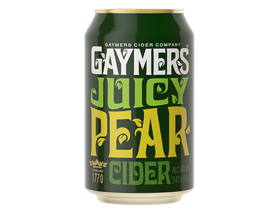 Gaymers brand redesign 3d bottle branding can cgi cider design drink illustration marketing product visualization