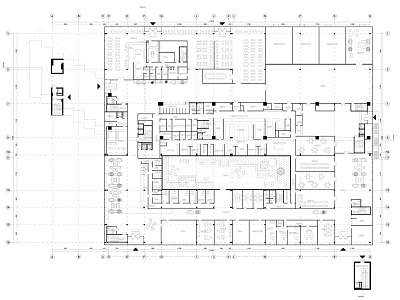 Ground floor plan, Refurbish Hotel "Forum" in Cracow architecture horizontal projection