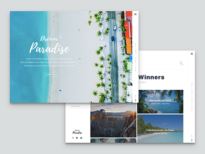 Discover Paradise travel ui web