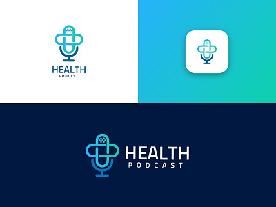 #130 Health Podcast Logo Design Template branding business businesscard businesscards design graphicdesign graphics logodesign visitingcard