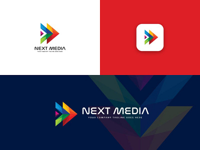 Next Media Logo design template branding businesscard businesscards design graphicdesign graphicdesigner logo ui ux vector