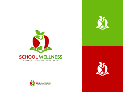School Wellness Logo Design Template businesscard businesscards graphicdesign graphicdesigner