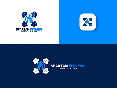 Spartan FItness Logo Design Template businesscard businesscards graphicdesign graphicdesigner