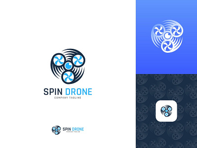 Spin Drone Logo Design Template