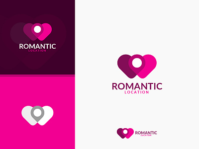 Romatic Location Logo Design Template