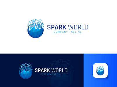 Spark World Logo Design Template businesscard businesscards graphicdesign graphicdesigner