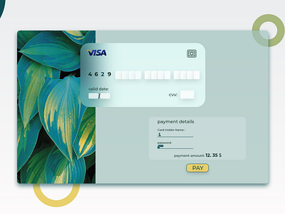 CreditCardCheckout branding credit card credit card checkout creditcard creditcardcheckout design glass card icon payment plants typography ui ux visa card web website