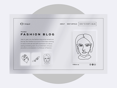 Fashion Blog Website branding fashion fashion blogger fashion style fashion style website fashion ui fashion weblog fashion website fashionable website design illustration minimal ui ui design fashion ui fashion ux vector web ui design website