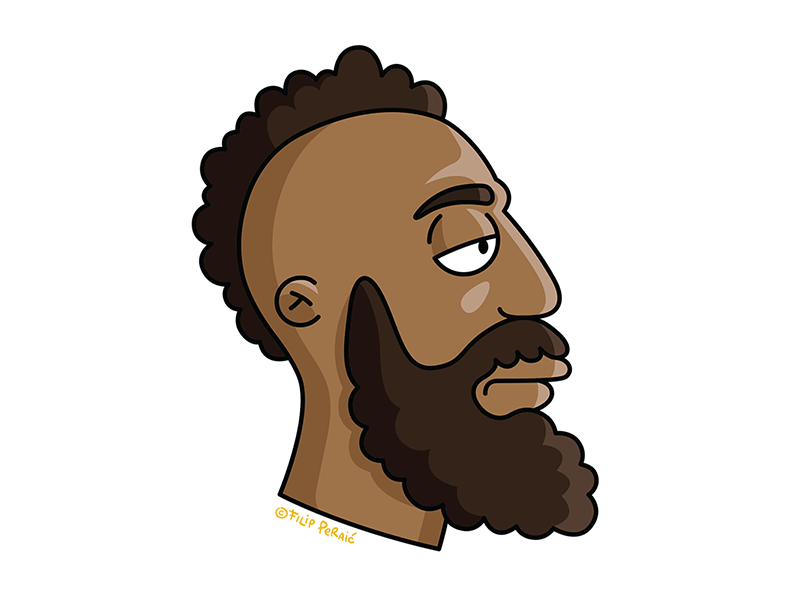 James Harden no. 22 basketball drawing harden homer houston illustration james nba portrait rockets simpsons sketchbook pro